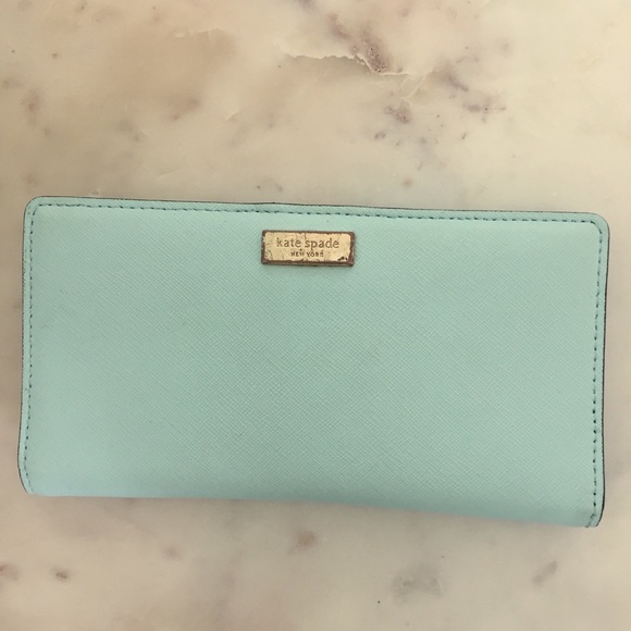 kate spade Handbags - Kate Spade Light Teal Blue Long Wallet